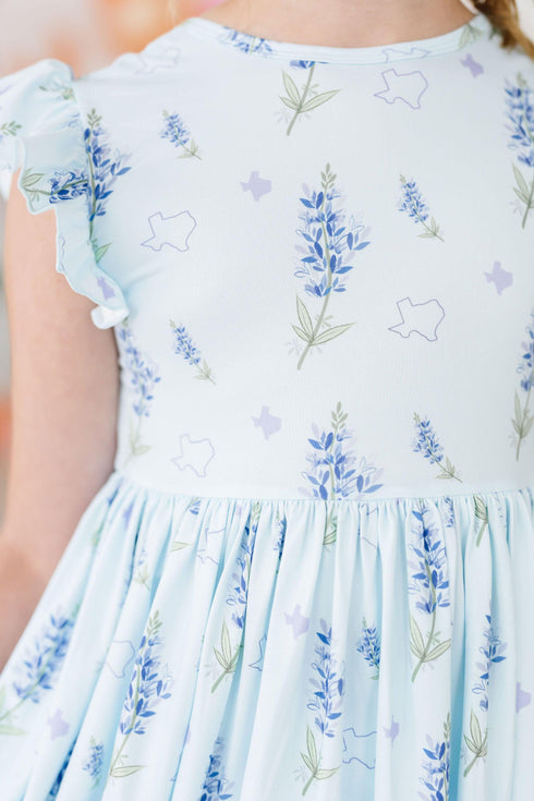texas-bluebonnets-flutter-sleeve-twirl-dress Mila & Rose - Sophia's Style-2